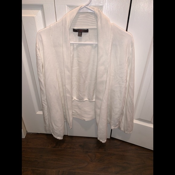 Fever Sweaters - Fever white cardigan 3/4 length sleeve size XXL